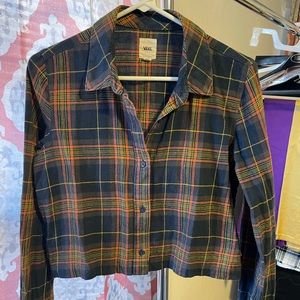 Vans Plaid Flannel Crop Top